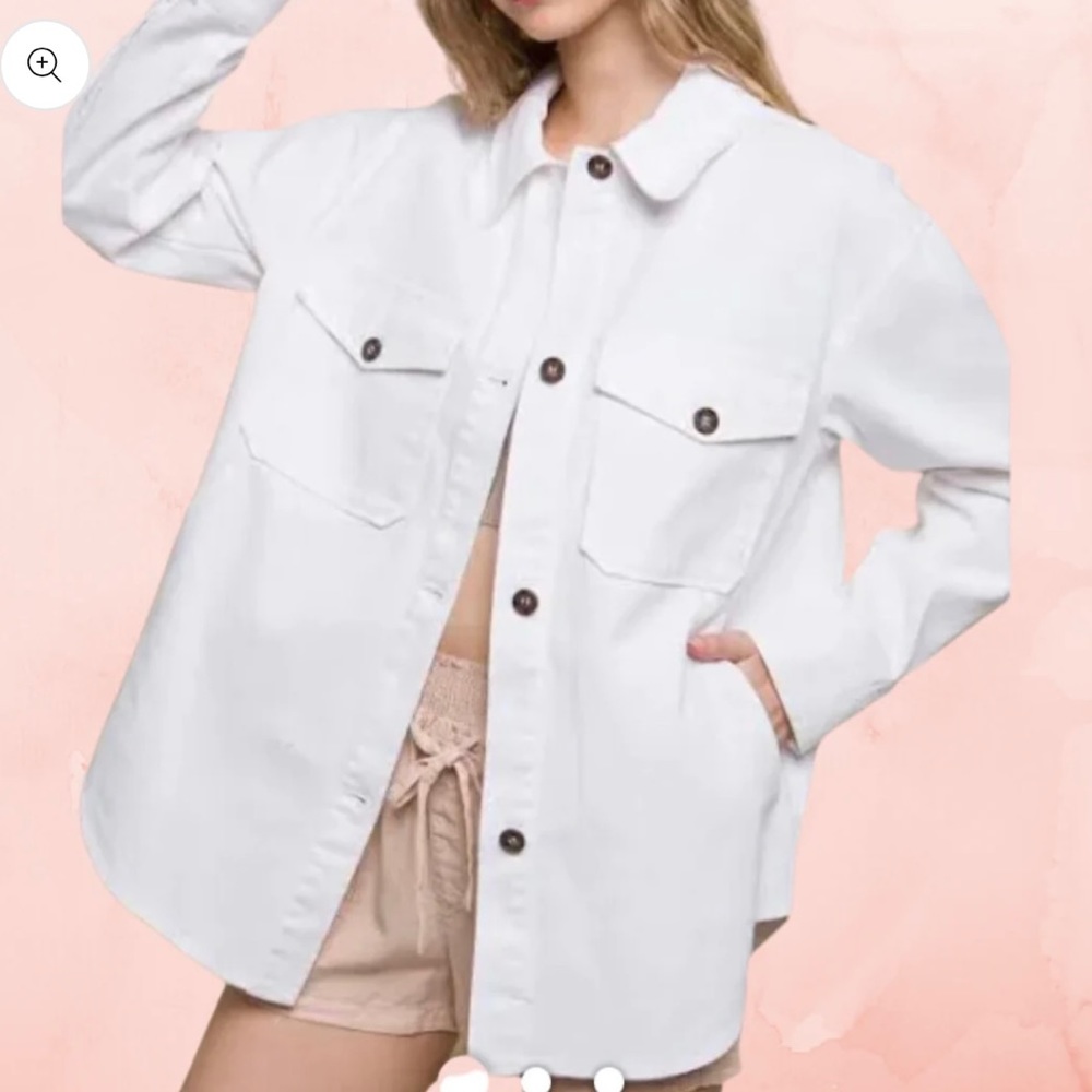 Spring is Here !!! White Denim Jacket
